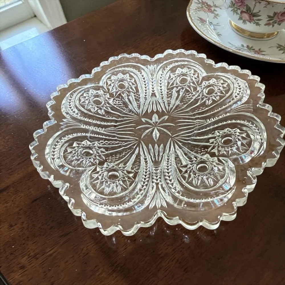 Antique Imperial Glass EAPG Zippered Hearts 6